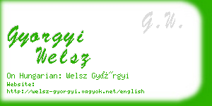 gyorgyi welsz business card